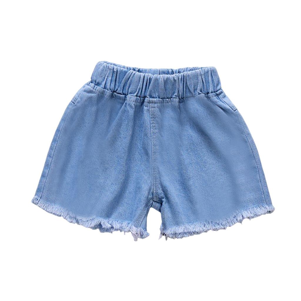 Sommer-Denimshorts für Mädchen - Leichte Stretch-High-Waist-Casual-Shorts