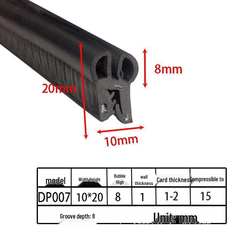 U-förmige Gummi-Schaumstoff-Dichtungsstreifen für Schränke und Autotüren