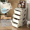 Four-Tier Kids Storage Boxes, with Four Drawers - White