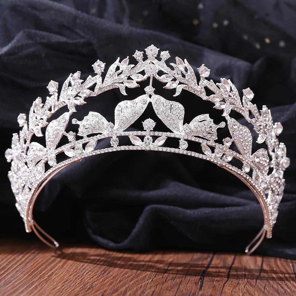 New Forest Butterfly Baroque Golden Princess Crown Themed Wedding Ceremony Crown Bridal Headwear