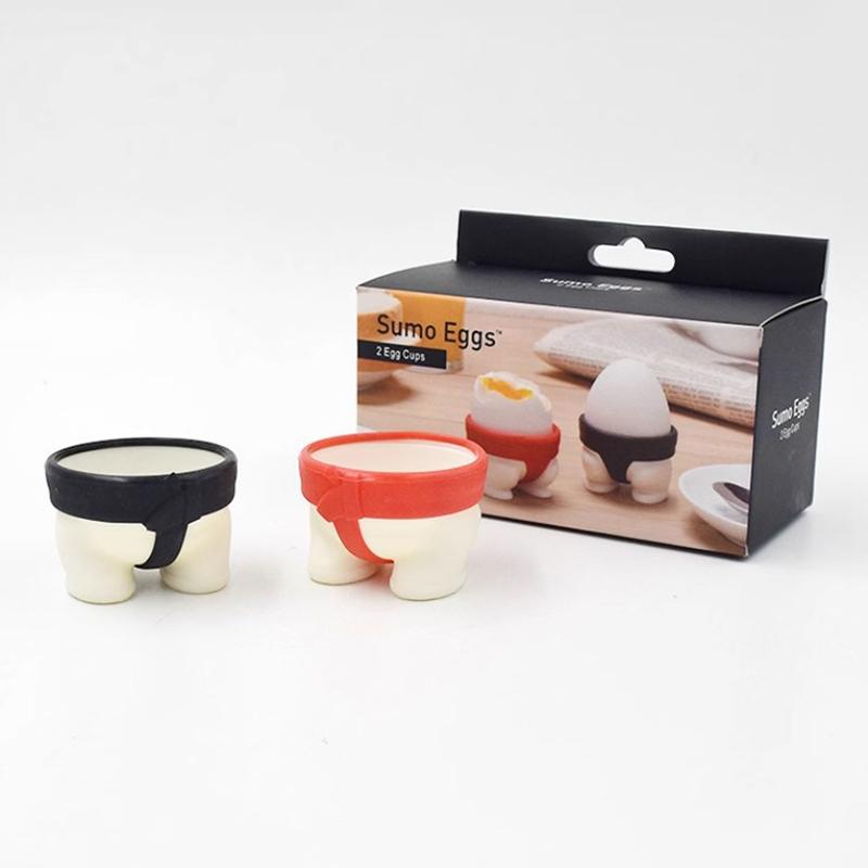2 stk lekne japanske sumodesign eggekopper eggholder myk og hardkokt eggekoppholdere Majestetisk eggekopp Flerbrukskjøkken