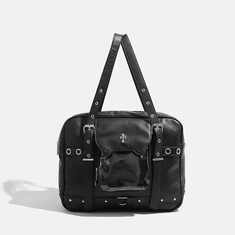 

New Y2K Ita Shoulder Bag Cute Girls Transparent Bag Fashion Women s Large Capacity Casual Tote Bag DIY Display Handbag Backpacks 35x27x10cm