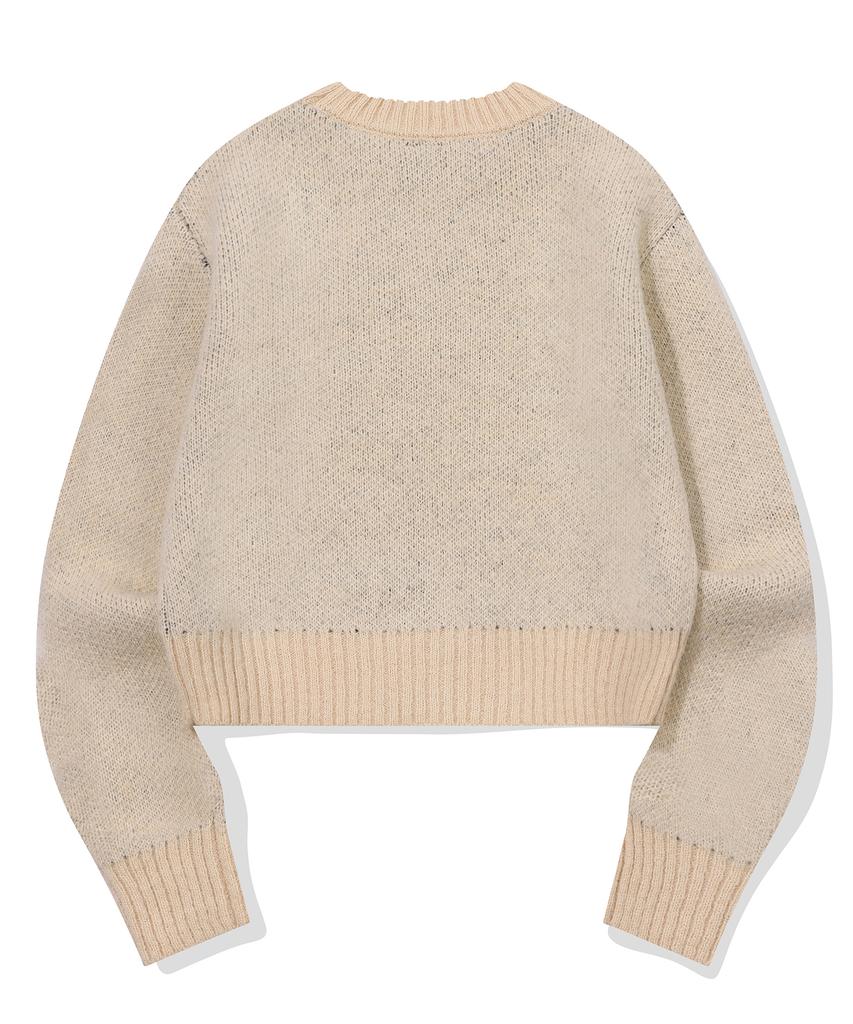 CPGN STUDIO Ribbon Brush Crop Knit Cream
