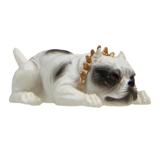 American Bully Dog Car Dashboard Ornament  Resin Pitbull Figurine with Collar A