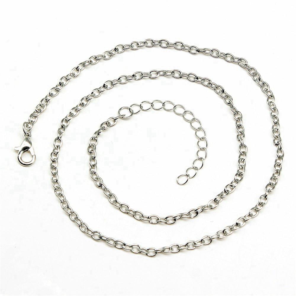 Metal Chain Black Wax Cord Necklace Chains Bulk With Lobster Clasp For Pendants