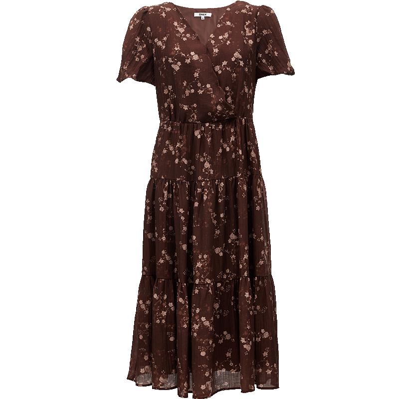 

ТОЛЬКО Женское весеннее платье миди с цветочным принтом и рукавами-буфами, с французским V-образным вырезом, 2025 S