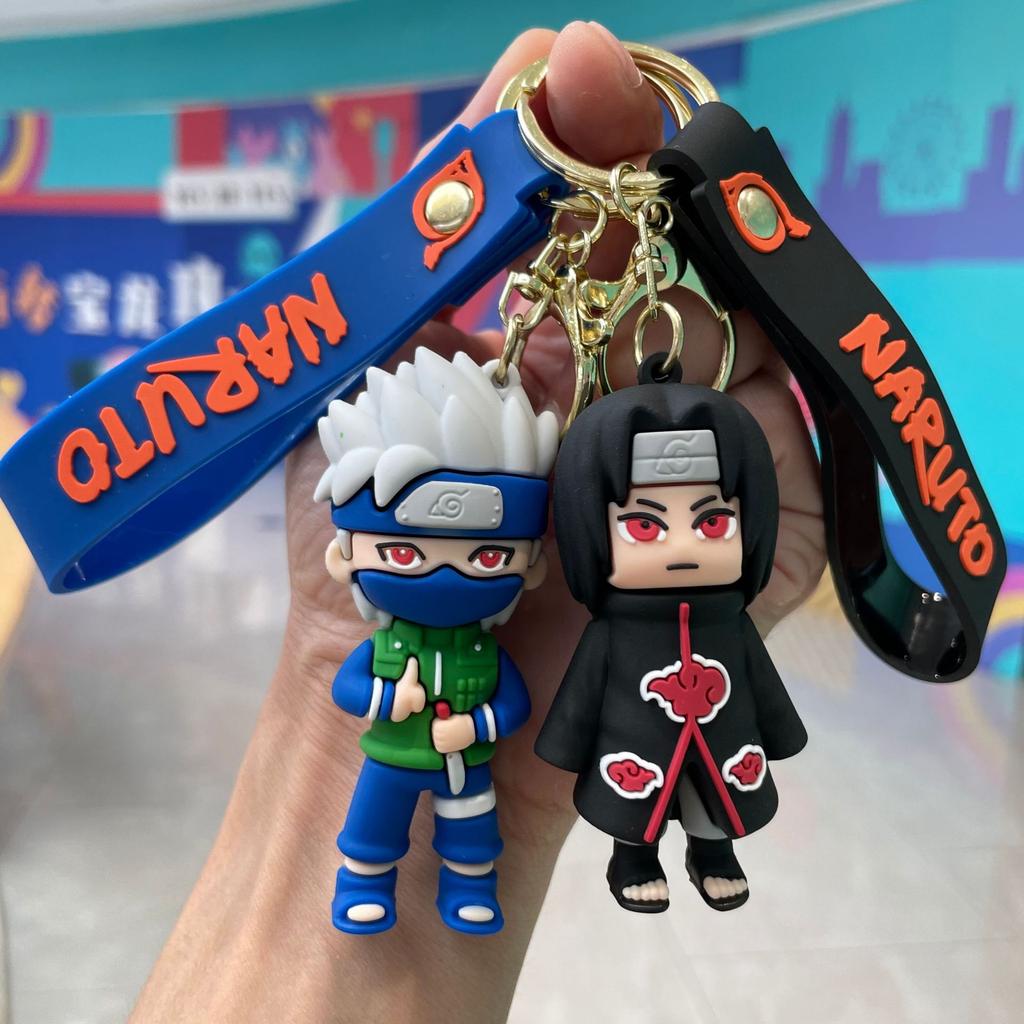 Naruto Anime PVC Keychain Figure - Haruno Sakura Hatake Kakashi Gaara Uzumaki Naruto - Pendant Key Rings for Kids Birthday Toy G