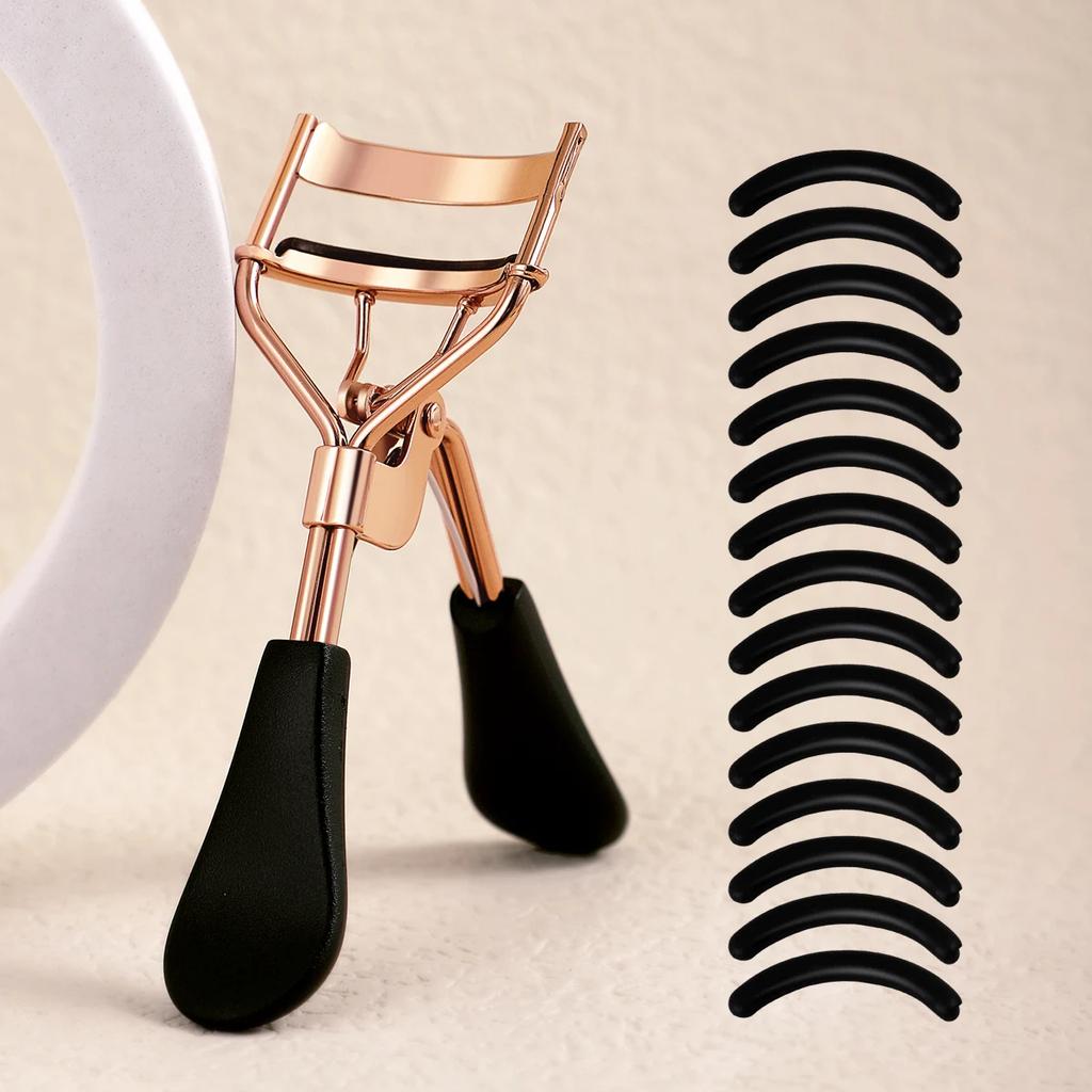 With 15 Silicone Pads and Stainless Steel Eyelash Curler Portable Eyelash Curler, Used for Eyelash Extension and Curling Tools