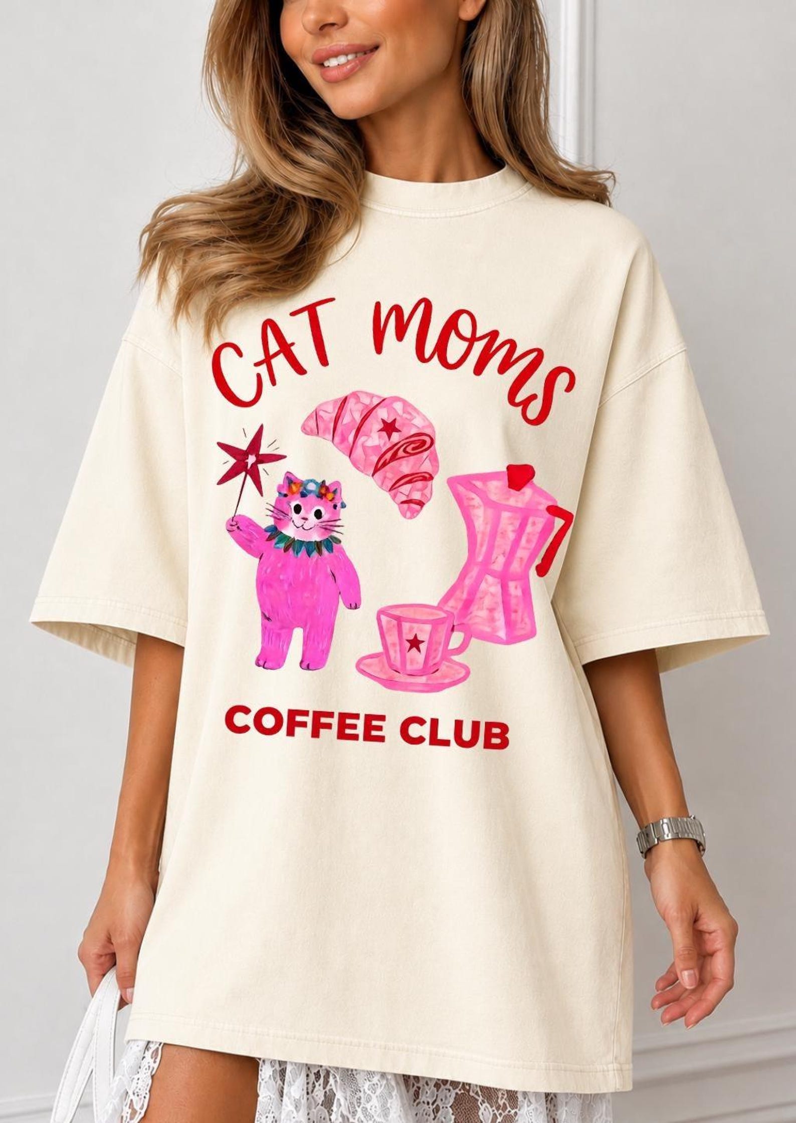 Cat Moms Coffee Club T-Shirt, Cat Mom Shirt, New Cat Mom Shirt, Cute Cat Shirt, Cat Shirt, Funny Cat Mom T-Shirt, Cat Shirt, Cat Mom Tee S