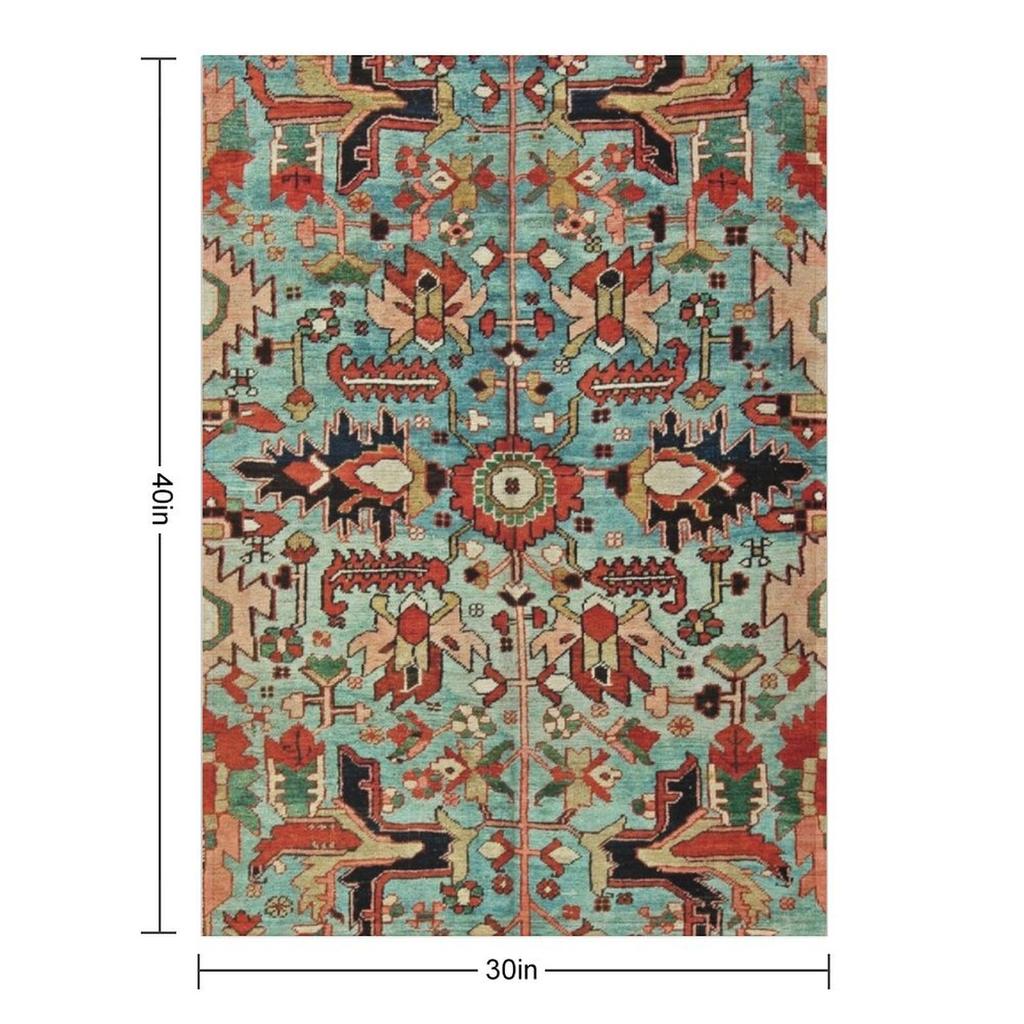 Antique Heriz Persian Carpet Print Throw Blanket Decoratives Extra Large Throw Moving Anime Blankets