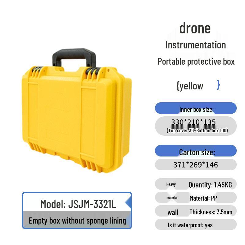 PP Hardware Tool Box: Universal Protective Plastic Case for Electronics, Photography Equipment, and Instruments