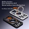 Kovový chladicí kryt Magsafe pro iPhone 16 Pro 15 14 13 12 11 Pro Max 360° otočný držák Bezdrátové nabíjení Ochranný kryt