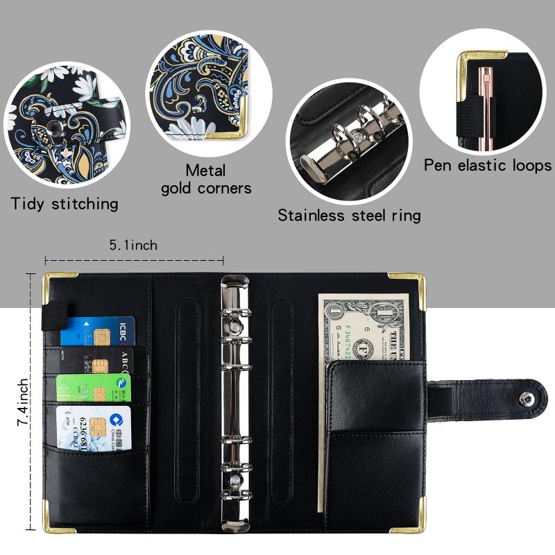 A6 Budget Binder Budget Planner Money Organiser With Zipper Bag Stickers Lightweight Portable