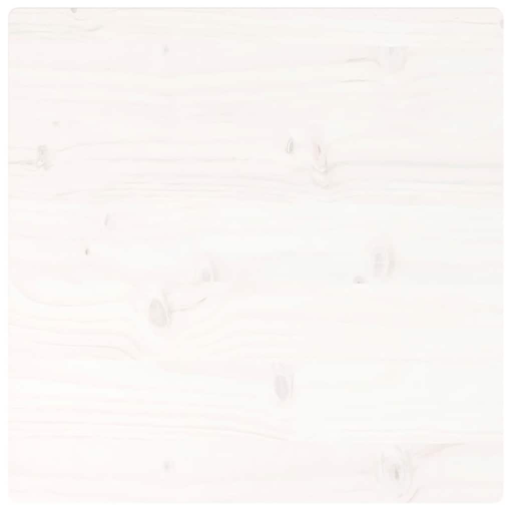 Vidaxl Blat Stołu, Biały, 60X60X2,5Cm, Lite Drewno Sosnowe, Kwadratowy
