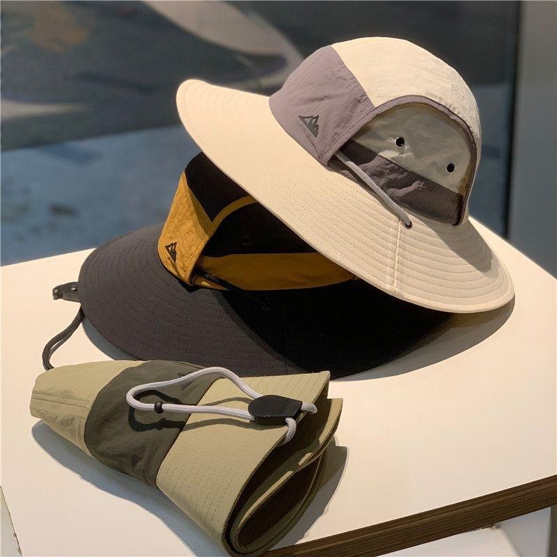 New hat women's quick-drying summer visor outdoor hat men's bucket hat travel shading mountaineering camp sun protection versatile