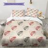 CA River Plate Pattern Bedding Quilt Set Quilt Cover Pillowcase Home Decoration Birthday Gift (1 * Duvet Cover + 2 * Pillowcase, Without Core)