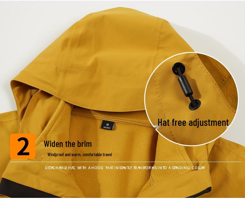 Bird's House Group Unisex Three-in-One Windbreaker Jacket - Water-resistant, Heat-Sealed, Print Logo, Ideal for Outdoor & School Use