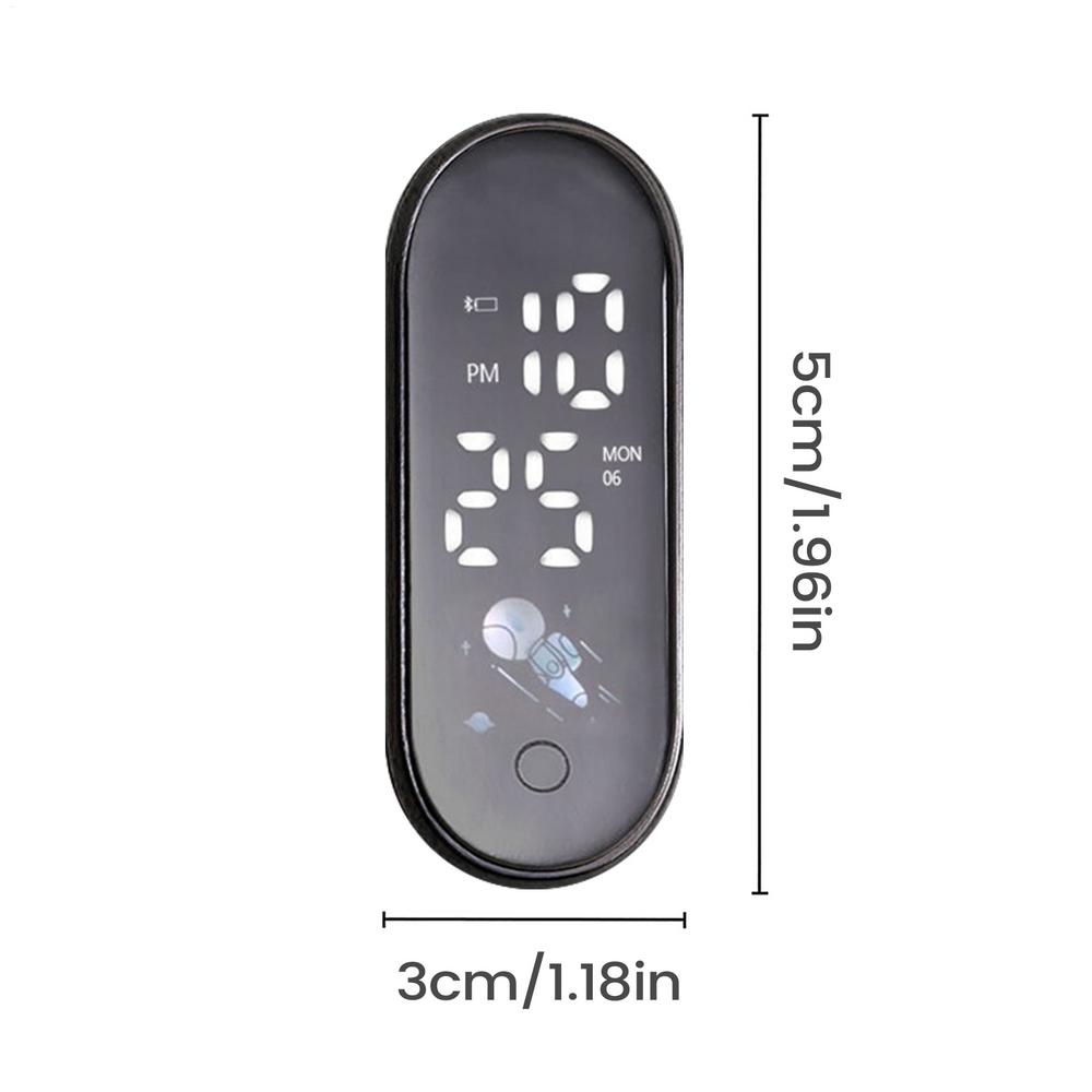 Waterproof Luminous Mini Digital Clock Adhesive for Sedan Truck Minivan Motorcycle Bike Commuting Travel Small Digital Clock