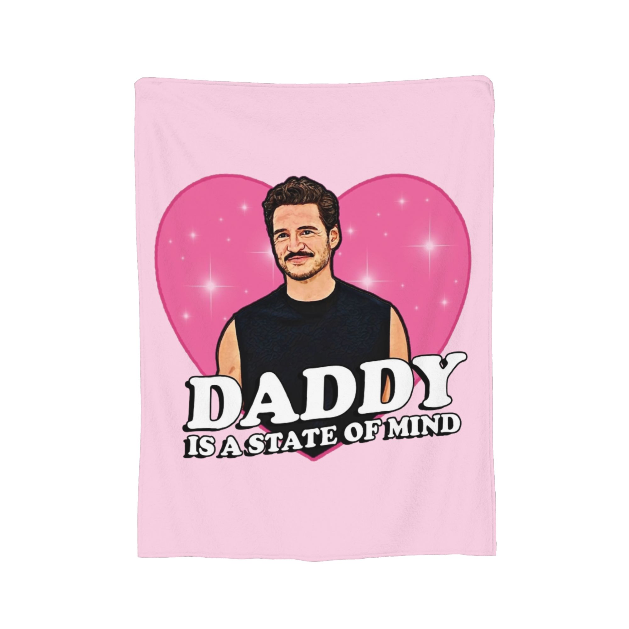Pedro Pascal Daddy State of Mind Love Heart Blanket Coral Fleece Plush Autumn/Winter Warm Throw Blanket for Bed Car Bedspread 75x90cm