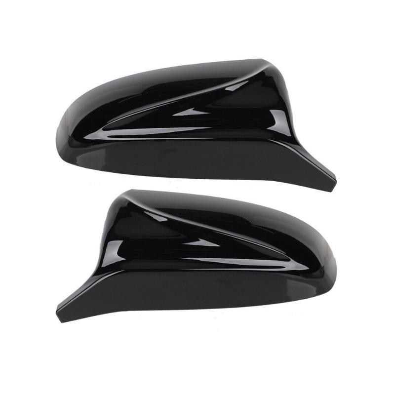 1 Pair Side Rearview Wing Mirror Cover Caps Gloss Black 51162182697 51162182698 for BMW X5 X6 E70 E71 2008-2013