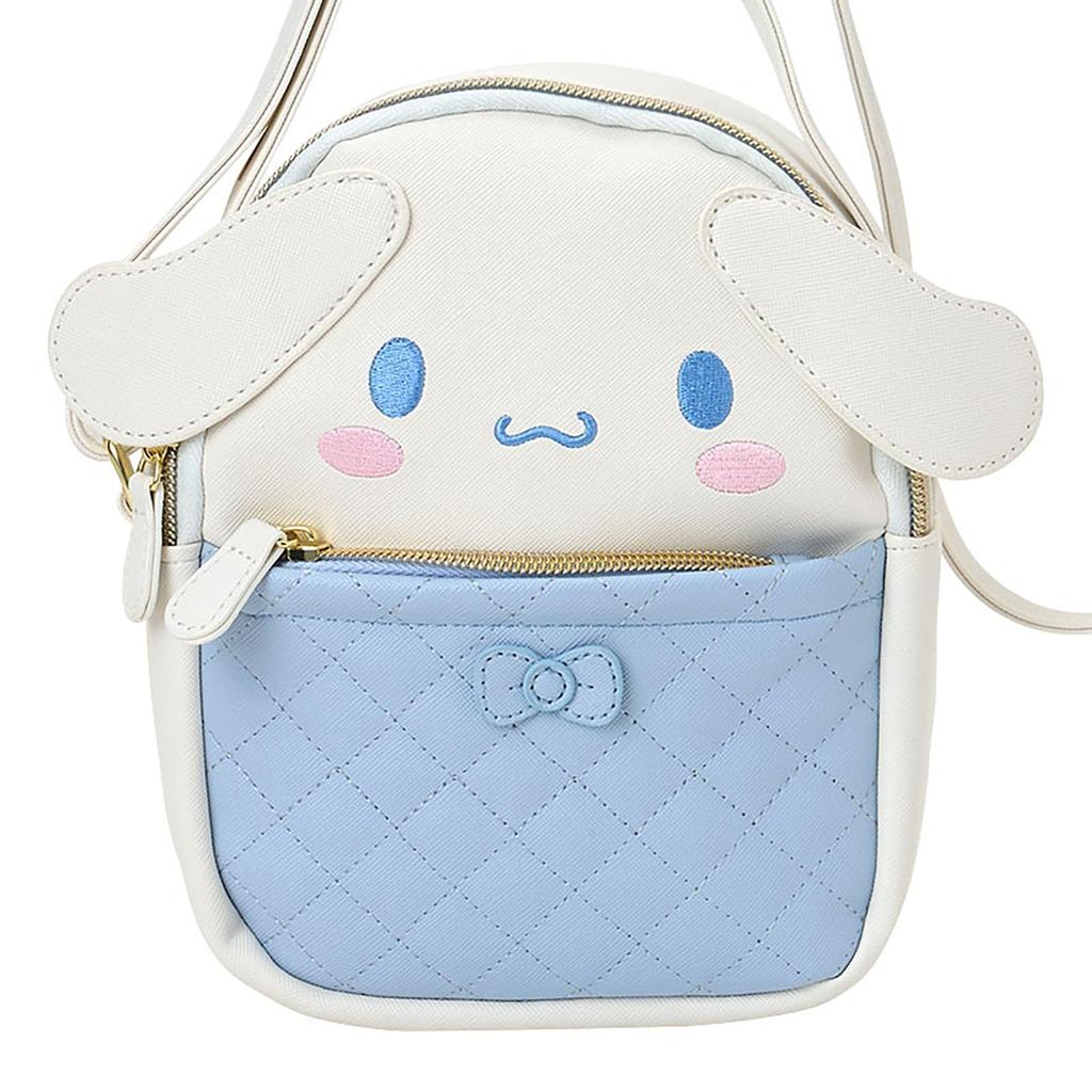 Sanrio Cinnamoroll Shoulder PU Ages 3 and 159832 Face-Shaped Bag, Leather, Up,