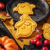 5Pcs Biscuits Mold Halloween Specter Cookie Cutter Biscuits Fondant Cookie Stamp Kitchen Tool Party Supplies