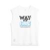 Li Ning X Jay Flow Collaboration Wade Series Printed Letter Crew Neck Pullover Comfortable Versatile Loose Tank Top Men Tops Standard-White AVSV171-2