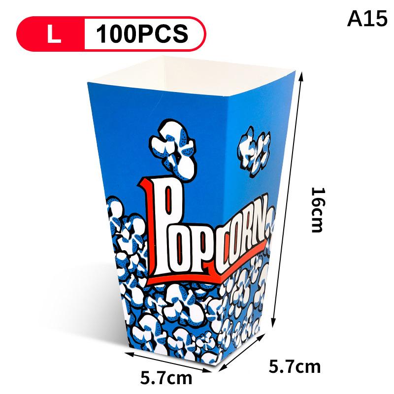 Disposable Popcorn Buckets Container Holder Paper Cup Popcorn Boxes Packaging Box For Theme Birthday Party Decoration