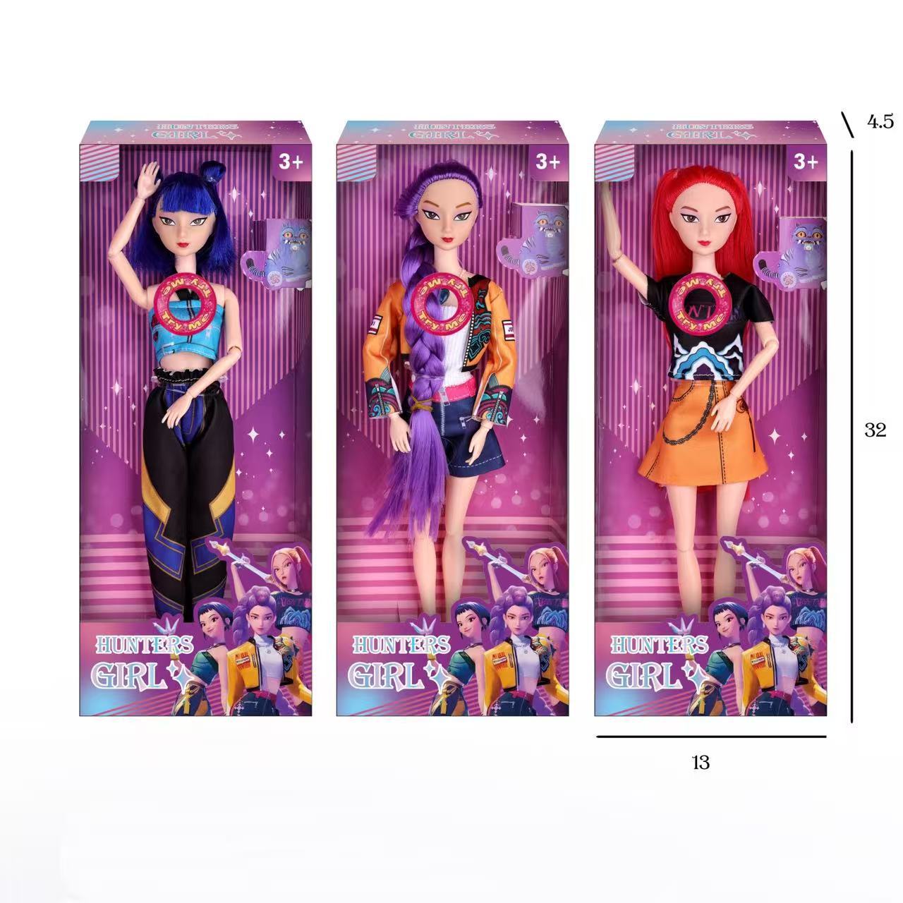 

Light Music Theme Song 11 Joint Real K-POP Demon Hunter Girl Group 11.5 Inch Doll Toy Doll