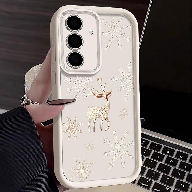 Beautiful Elk Print TPU Phone Case For Samsung Galaxy A17 A56 A16 A55 A15 A25 A36 A26 5G S25 Edge S23 S24 Ultra S24 S25 FE Cover