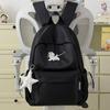 Schoolbag Cartoon Embroidery Simple Backpack Female Japanese Versatile Niche Large Capacity Commuter Multi-compartment Lightweight Student School Bag