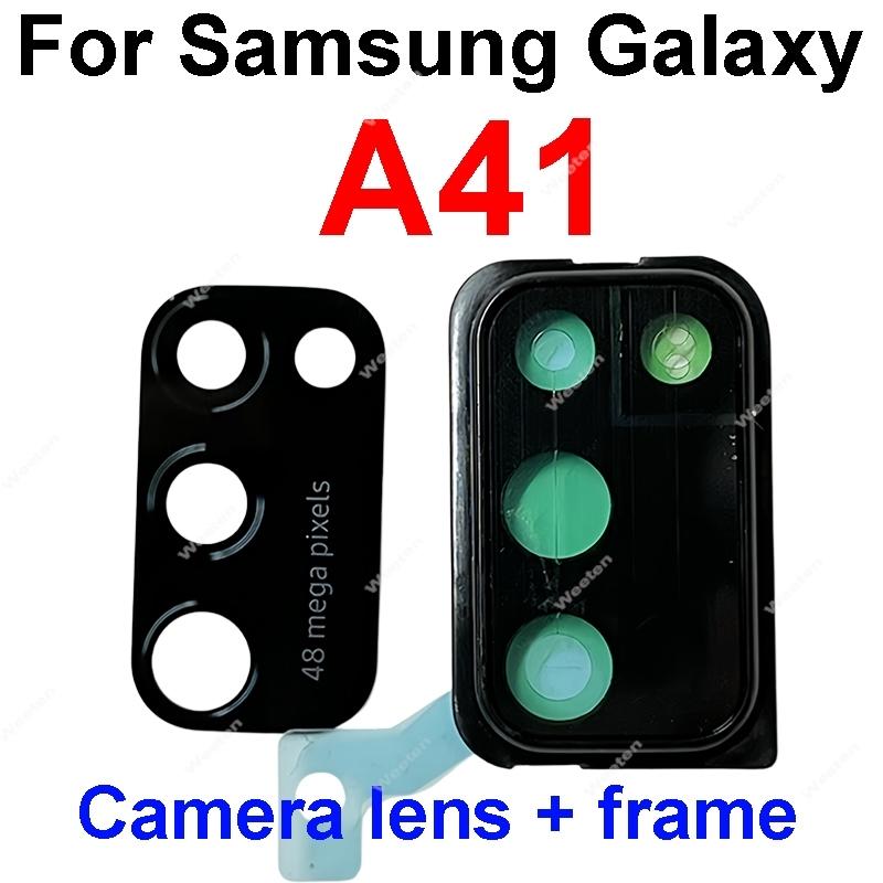 Use For Samsung Galaxy A21 A21S A31 A41 A51 A71 SM-A215U A217F A315F A415F A715F Cell Phone Back Camera Glass Holder Frame Parts
