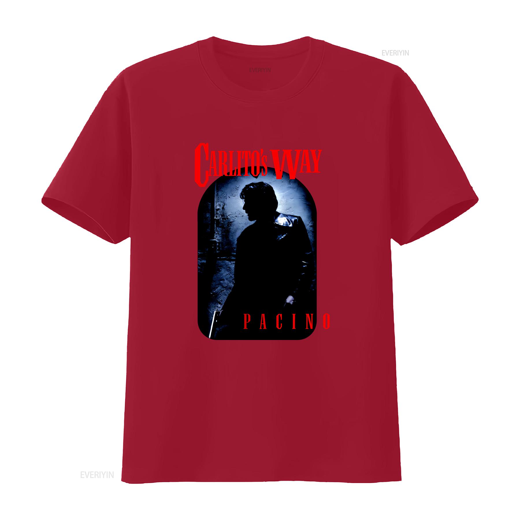

Carlitos Way Al Pacino Movie Mens Black T Shirt Size S to 5XL vintage Washed Comfortable Versatile homme designer clothes S