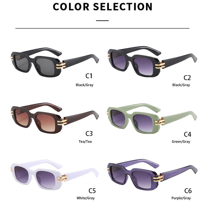 Vintage Fashion Square Sunglasses Women Men Gradient Simple Brand Designer Sun Glasses Travel Shade Lady Man Glasses UV400