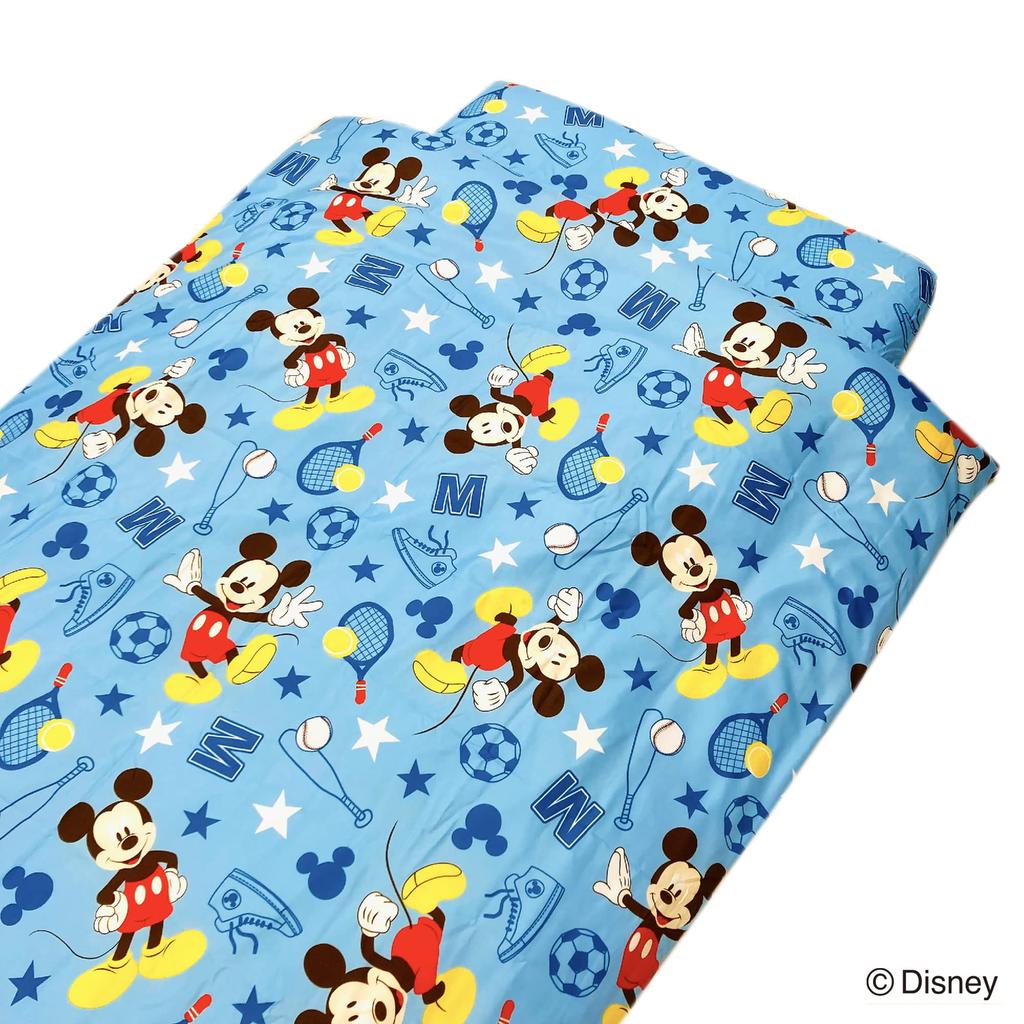 MORIPiLO Disney Single Duvet Cover Mouse Junior Cute Disney by Morishita Makura (Mickey Sports) Size, Blue, 130x180cm, Characters,