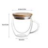 Transparent Double Wall Cup with Lid Thickened Coffee Cup Double Milk Cup