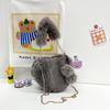 2025 new bag fashion heart bag women's chain messenger bag plush love shoulder fluff Valentine's Day gift