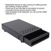 Stainless Steel Rubber Knock Box Drawer for Espresso Coffee, Thickening Coffee Residue Powder, Suitable for Home and Shop Use (Black LR063682)