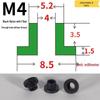 T-förmige Nylon-Dichtungsscheibe M3-M35 Gewinde Isolierabstandshalter