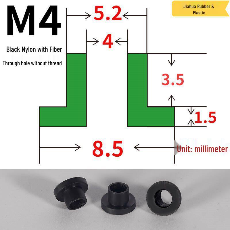 T-förmige Nylon-Dichtungsscheibe M3-M35 Gewinde Isolierabstandshalter