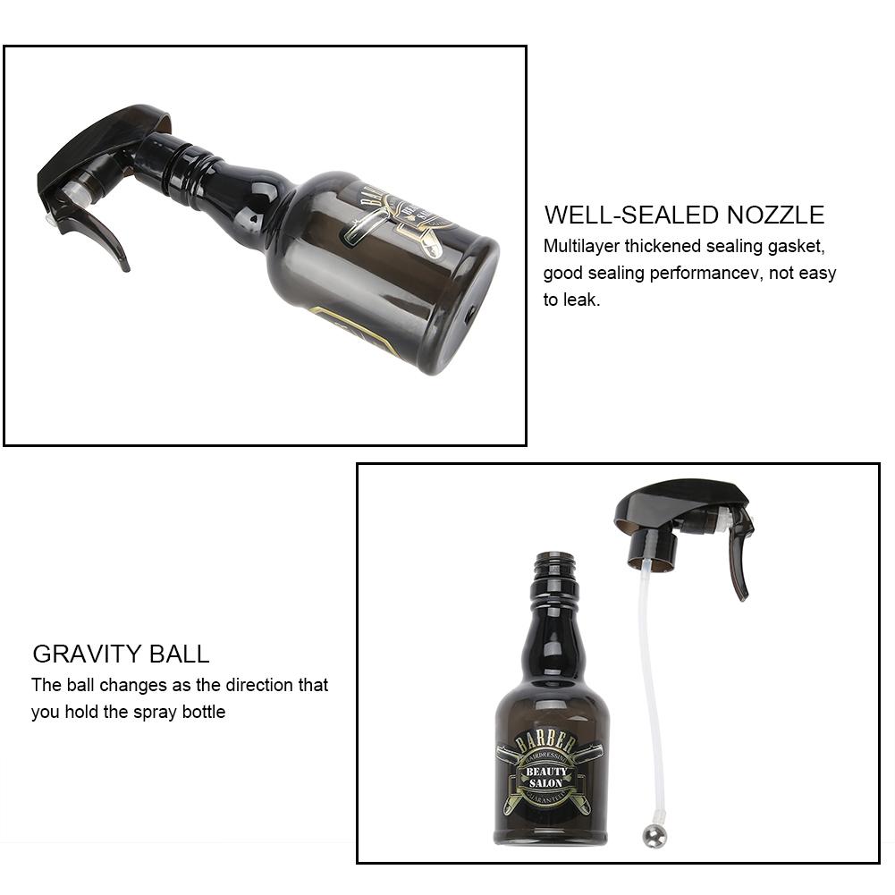 Hairdressing Spray Bottle Salon Barber Hair Tools Water Sprayer (Black)