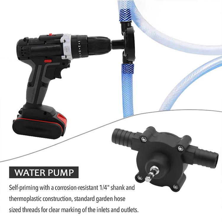 Portable Hand Drill Small Submersible Water Pump - Self-Priming DC Centrifugal Pump