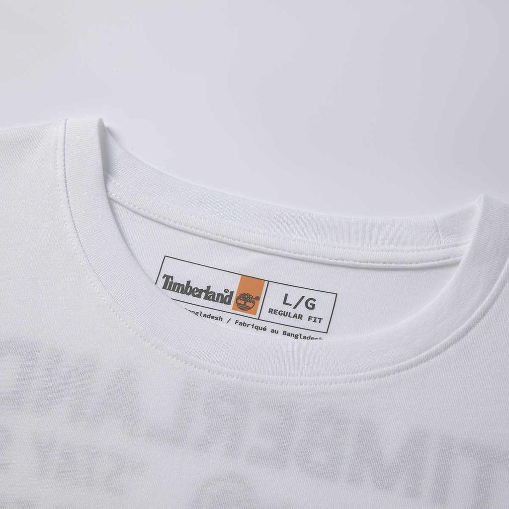 Timberland SS25 Cotton Outdoor Casual Crew Neck Comfortable Breathable Short Sleeve T-Shirt Men T-Shirts White A6B88-100