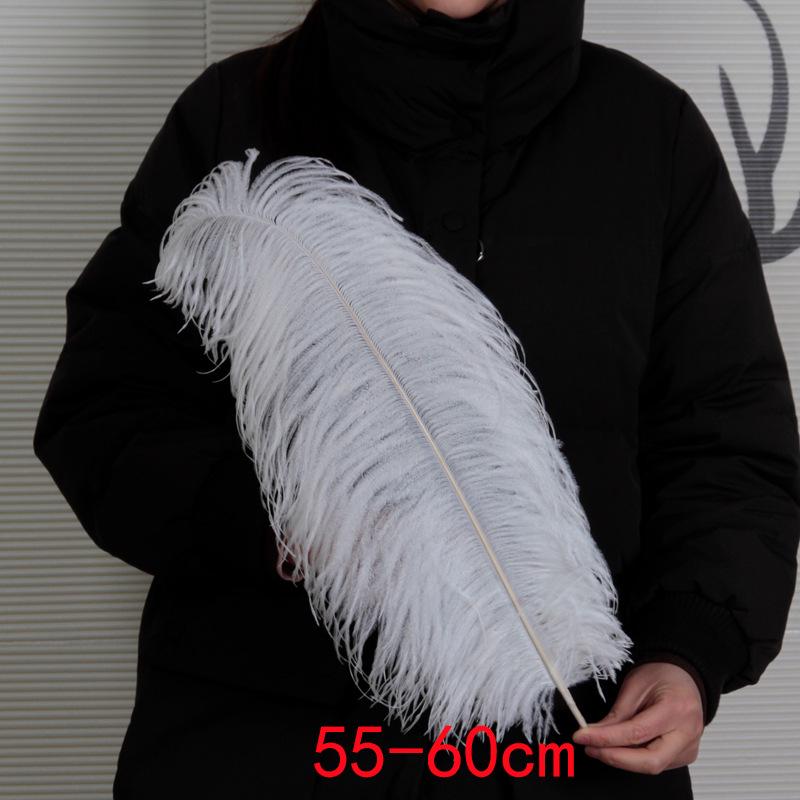 Bílá pštrosí pera 15-80 cm pro osvětlení, výzdobu svatební uličky, fotografické rekvizity a ozdoby do váz