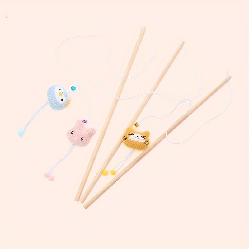 Interactive Cat Stick with Bells, Feathers & Wand - Exercise & Playtime Fun for Your Cat!
