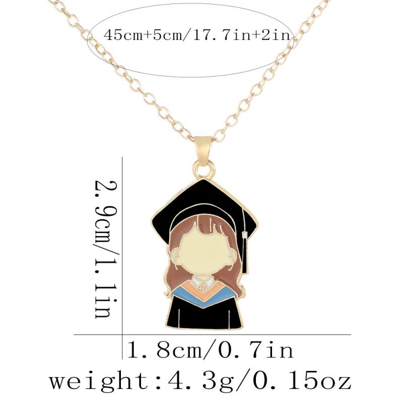Graduation Cap Necklace Academic Pendant Minimalist Alloy Jewelry Student Keepsake Gift Commemorative Accessory