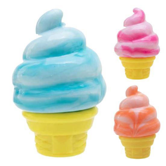 Mini Ice Cream Cone Squeeze Toy Cute TPR Stress Relief Fidget for Kids Adults Soft Slow-Rising Decompression Gadget for Anxiety Boredom Novelty Party