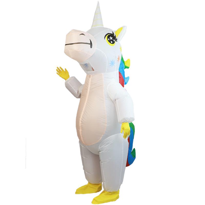 Unicorn Pegasus Seven-Color Walking Inflatable Costume for Halloween Parade
