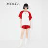 MO&Co. Women's Acetate Blend Contrast Trim Casual Shorts