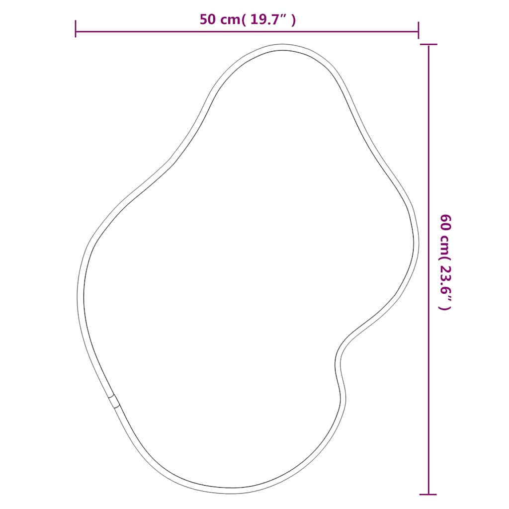 Vidaxl Wall Mirror, Gold, 60X50 Cm